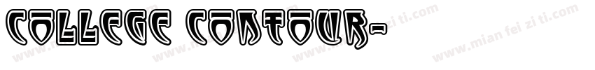 College Contour字体转换